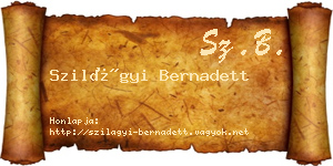 Szilágyi Bernadett névjegykártya