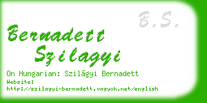 bernadett szilagyi business card