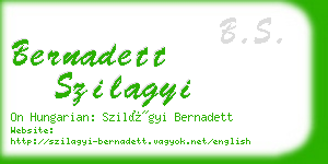 bernadett szilagyi business card